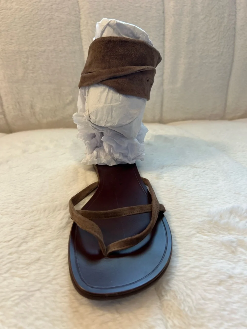 New Chie Mihara Brown Suede Wrap Sandals size 38 - Picture 2 of 12